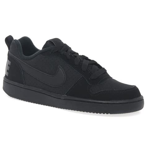 nike black trainer|black nike trainers boys.